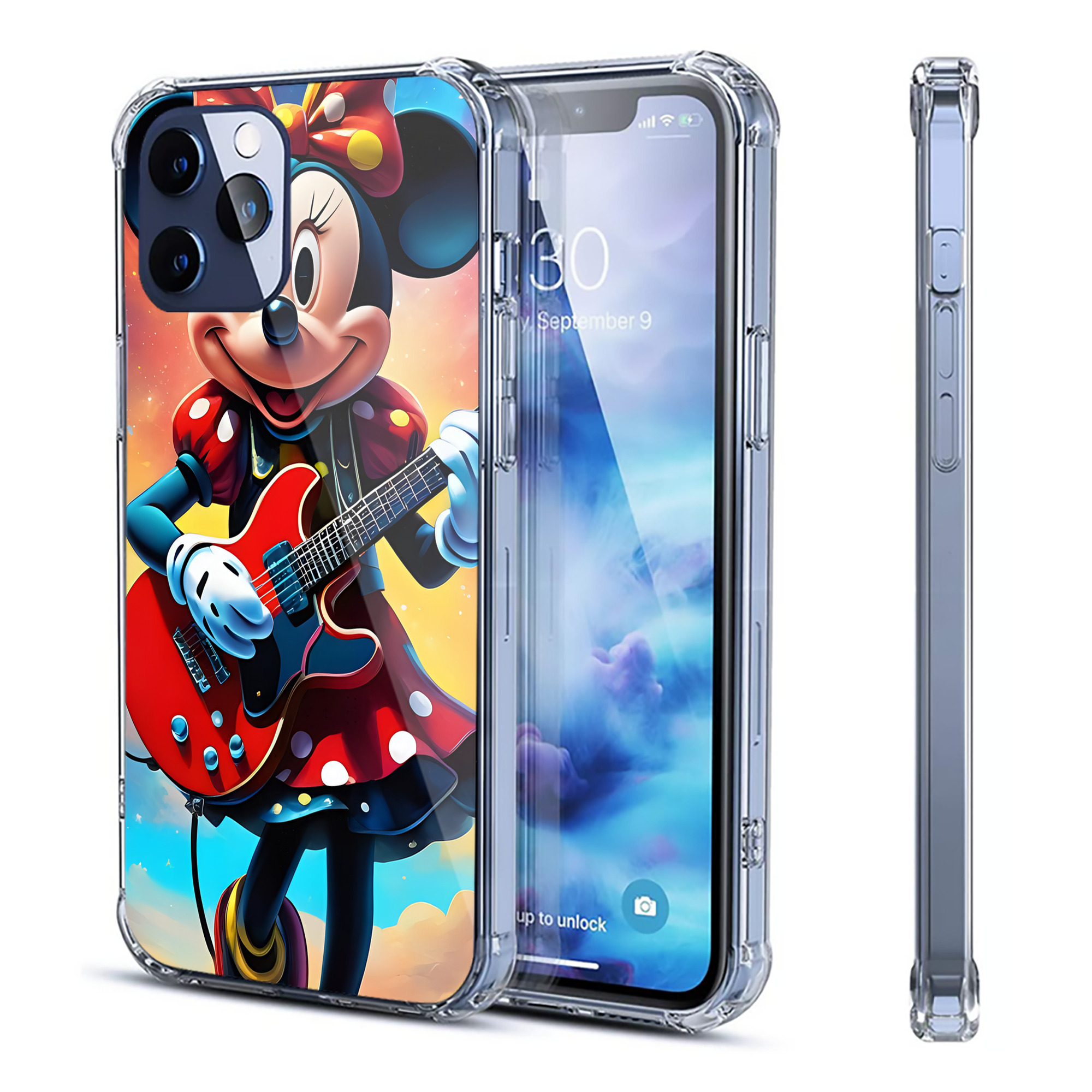 ミッキーマウス Mickey Mouse 【iPhone 12シリーズ対応】透明スマホケース（クリアソフトケース）